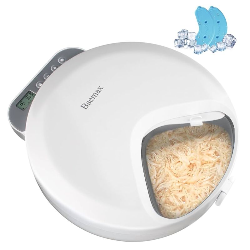 Photo 1 of Automatic Cat Feeder Wet Food, 4 Meal Cordless Automatic Pet Feeder