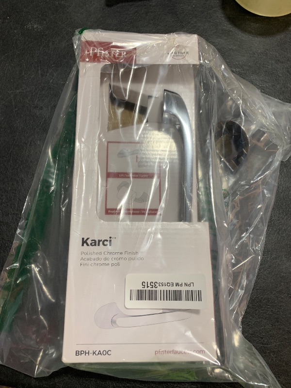 Photo 1 of Pfister Karci Toilet Paper Holder, Bathroom Tissue Roll Holder, Wall-Mounted, Screw-In, Polished Chrome Finish, BPHKA0C