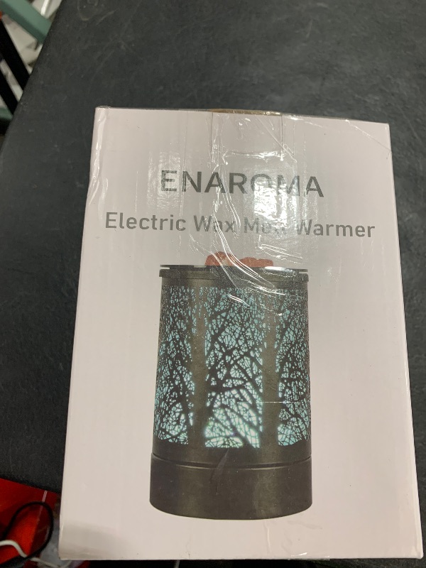 Photo 1 of Enaroma Fragrance Wax Melts Warmer with 7 Colors LED Changing Light Classic Black Forest Design Scent Oil Candle Warmer