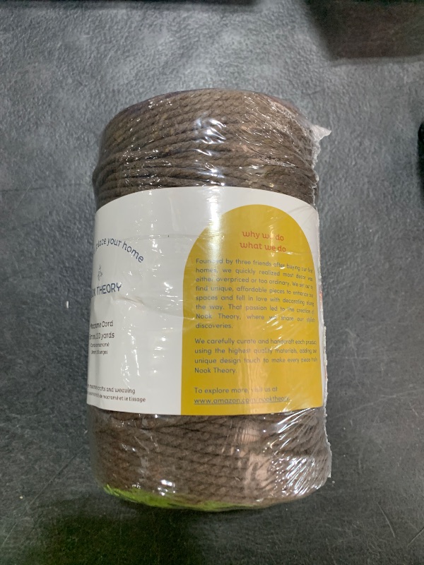 Photo 1 of Nook Theory Macrame Cord - 3mm 220 Yards Cotton Rope, 4mm 5mm Yarn, String for Crafts, Perfect for Macrame Wall Hanging and Boho Decorations (Mocha 2)lpnpmey3321502
