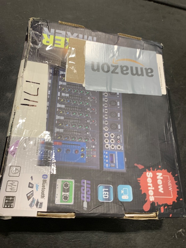 Photo 1 of 7 Channel Audio Interface USB Audio Mixer Sound Board Mixing Console Built In Bluetooth MP3 Computer Input +48V Phantom Power Mixer Audio For Karaoke Dj Stage Streaming Studio