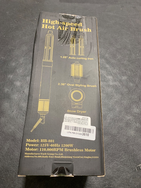 Photo 1 of Hair Styler Hair Dryer Brush - 110,000 RPM High-Speed Hot Air Styler,Multi Stylers with Auto-Wrap Curler, Professional Blow Dryer Brush for Fast Curling Volumizing Straightening Styling(Black-Golden)