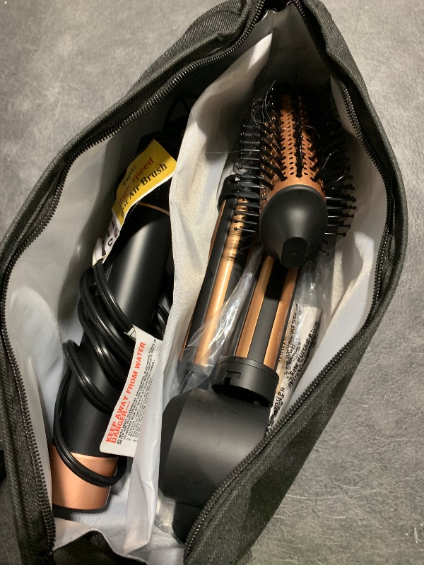 Photo 1 of Hair Styler Hair Dryer Brush - 110,000 RPM High-Speed Hot Air Styler,Multi Stylers with Auto-Wrap Curler, Professional Blow Dryer Brush for Fast Curling Volumizing Straightening Styling(Black-Golden)