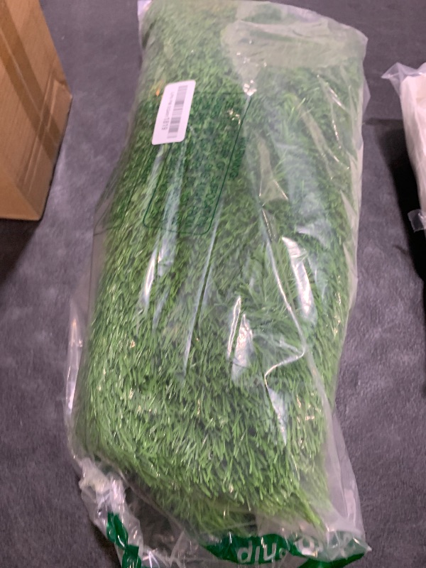 Photo 1 of Bsmathom Artificial Grass Rug Indoor Outdoor Rug, Dog Grass Mat with Drainage Holes, Synthetic Artificial Grass Turf Fake Grass Rug Door Mats for Balcony Patio Lawn Garden