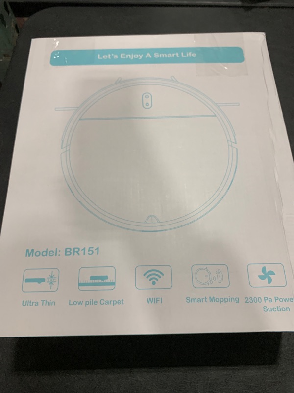 Photo 1 of Robot Vacuum and Mop Combo, 2 in 1 Mopping Robot Vacuum Cleaner with Schedule, Wi-Fi/Voice/App, Strong Suction, Easy of Use, Self-Charging Robotic Vacuum, Slim, Ideal for Hard Floor, Pet Hair, Carpet