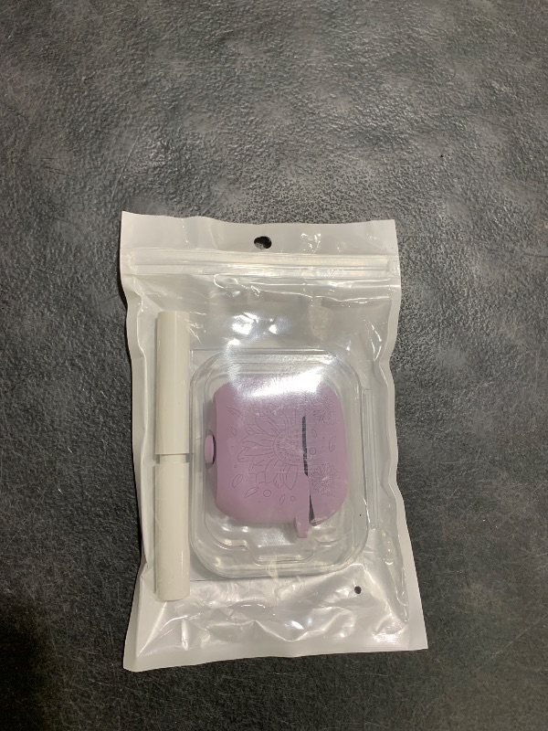 Photo 1 of Lerobo for Airpods 4 Case Cover with Cleaner Kit,Floral Engraved Soft Silicone Protective Case with Keychain Compatible with Apple AirPods 4th Gen for Women,Wireless Charging & LED Visible,Lavender