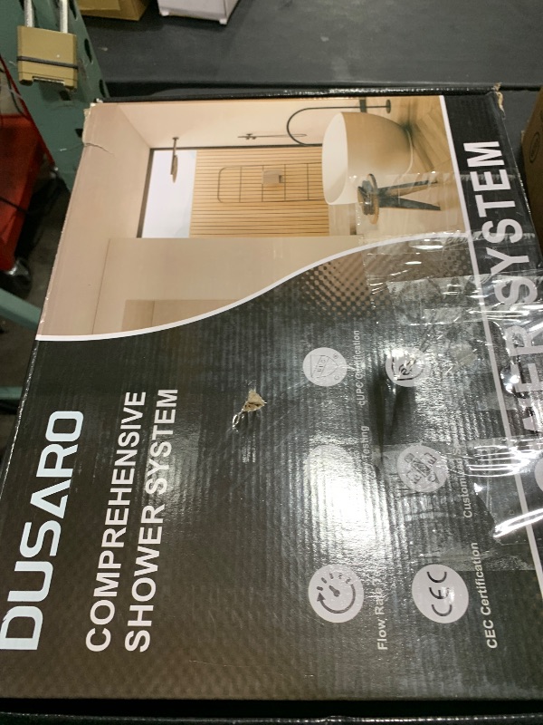 Photo 1 of Shower Faucet Set,Matte Black Push Button Shower System with Rain Shower and Handheld,Black Shower Faucet with Valve Ceiling Mount 12 Inch Shower Head and 6 Inch Shower Head with Handheld