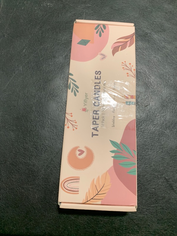 Photo 1 of 10 Inch Light-Gray Taper Candles for Home Decoration, 10 Pack Unscented Candlesticks for Dinner Wedding Party, Smokeless and Dripless Candle Sticks