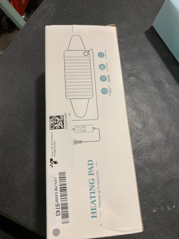 Photo 1 of IGXHAVIZ Heating Pad for Back Pain Relief, Electric Heating Pad for Period Cramps Neck Shoulders with Belt, 4 Timer 6 Heat Setting & Auto Shut Off, 12"x24"+20" Large Moist Heat Pad for Mom,Dad