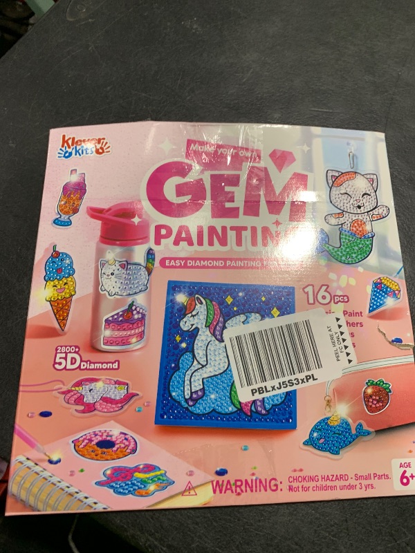 Photo 1 of Klever Kits 16 Projects Gem Painting, Kids Diamond Gem Painting Kit with 5D Gem, Arts and Crafts for Girls Ages 6-12, Gem Craft Activities Kits, Premium Art Gift Ideas for Girls Ages 6, 7, 8+