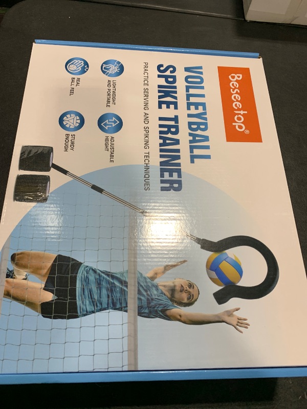 Photo 1 of Volleyball Spike Trainer with Adjustable Height & Real Ball Feel - Hitting Training Equipment for Spiking,Jumping, and Serving Practice -Lightweight,Non-Slip Design/Durable- Perfect for Beginners/Pros