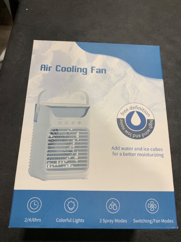 Photo 1 of Portable Air Conditioners Personal Air Cooler, 3 in 1 Evaporative Air Cooler with 3 Wind Speeds, Large Water Tank, LED Night Lights, 6H Timer, Air Cooling Fan for Bedroom Office