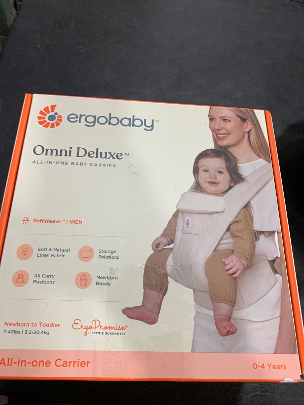 Photo 1 of Ergobaby Omni Deluxe Baby Carrier Newborn to Toddler - Breathable Baby Carriers for Summer - All-Position Carrier with Enhanced Lumbar Support & Airflow (7-45 Pounds), Natural Linen