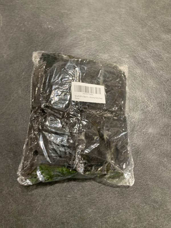 Photo 1 of Bezall 50Pcs Black Hand Fan Organza Bags, 2x10 Inches Sheer Halloween Drawstring Pouches Folding Fan Gift Bags for Packaging Wedding Party Favor