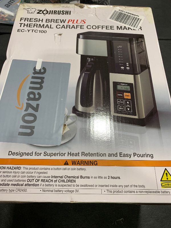 Photo 1 of Zojirushi EC-YTC100XB 10-Cup Coffee Maker (Stainless Steel/Black)