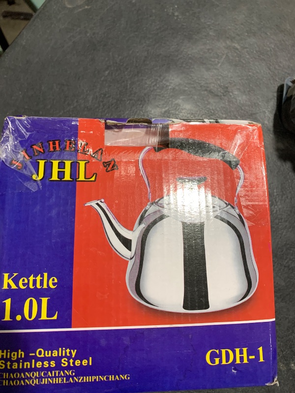 Photo 1 of Luxshiny 1L Whistling Stainless Steel Water Kettle with Filter Screen for Stovetop Tea Brewing and Boiling Water