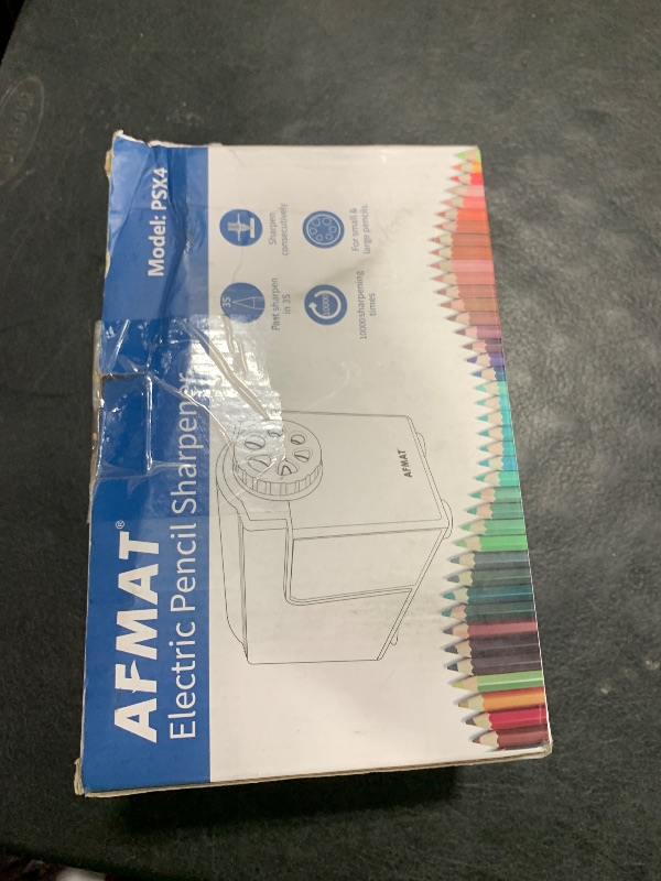 Photo 1 of AFMAT Electric Pencil Sharpener Heavy Duty, 6-Hole Classroom Pencil Sharpener for 6-11mm Pencils, Auto Stop Pencil Sharpeners Plug in,10000 Sharpening Times, Save Colored Pencils, Black