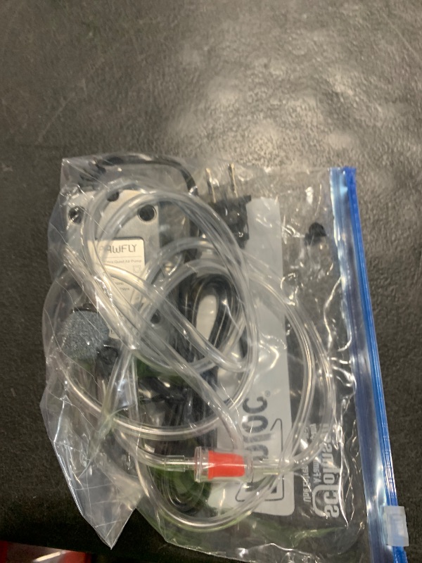 Photo 1 of Pawfly Aquarium 15-40 GPH Compact Air Pump Quiet Oxygen Aerator Pump with Air Stone/Nano Bio Sponge Filter Airline Tubing and Check Valve Accessories for 3-20 Gallon Buckets and Fish Tanks