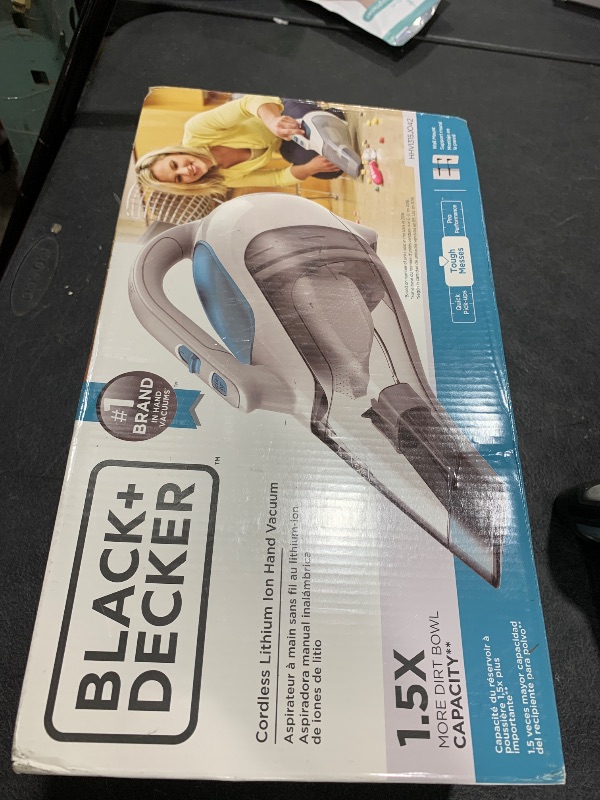 Photo 1 of BLACK+DECKER dustbuster Cordless Handheld Vacuum, Portable Vacuum for Car and Home Rechargeable, Powerful Suction, Wide Mouth (HHVI315JO42)