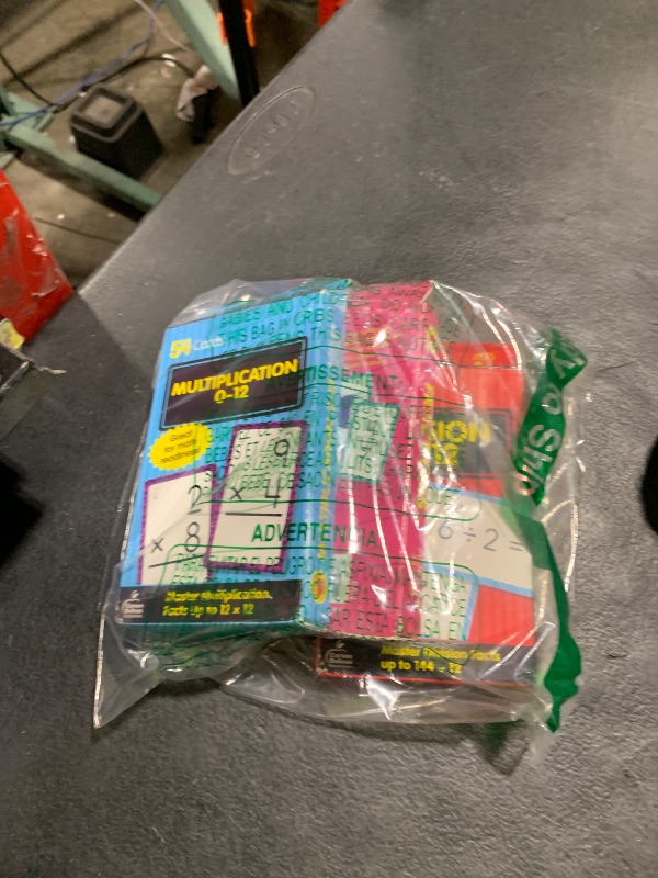 Photo 1 of Carson Dellosa Division, Fractions, and Multiplication Flash Cards, 3 Sets of Flashcards, Math Games for Kids 8-12, 3rd Grade Mathematics Practice and Up