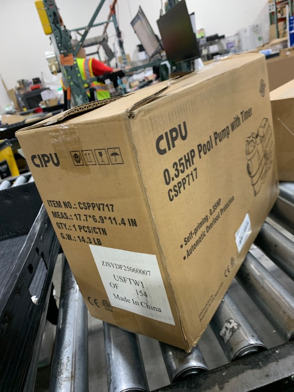 Photo 1 of CIPU Pool Pump with Timer 2700GPH 115V Powerful Self Priming Above Ground Swimming Pool Pump 0.35HP with Filter Basket Low Noise for Pools Hot Tub Spa Water Circulation