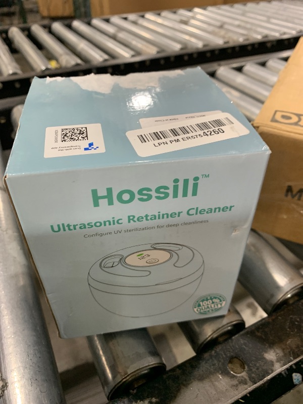Photo 1 of Hossili Ultrasonic Retainer Cleaner Machine, 45kHz 200ML Dental Cleaning Pod with 4 Wash Modes, Digital Timer for Denture Cleaner, Aligners, Mouth Guards, Braces, Jewelry & Toothbrush Heads (White)