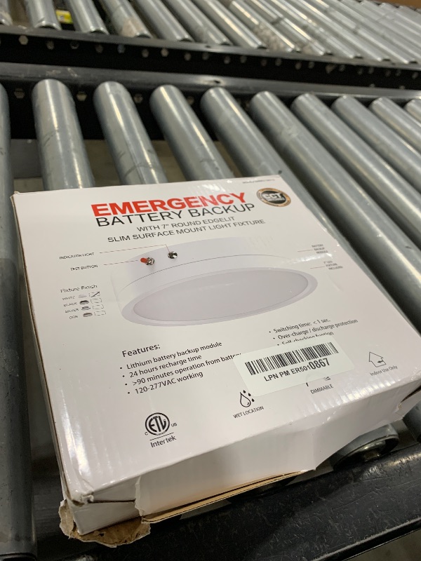 Photo 1 of ZAGO LED Ceiling Lights with Emergency Lighting: 7 Inch Flush 5CCT Dimmable Disk Lamp with Emergency Battery Backup for Household Hall Living Bedroom Kitchen Hotel Apartment, 120-277V, ETL/Wet Rated