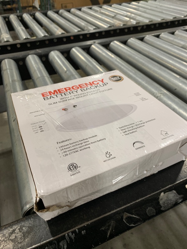 Photo 1 of ZAGO LED Ceiling Lights with Emergency Lighting: 7 Inch Flush 5CCT Dimmable Disk Lamp with Emergency Battery Backup for Household Hall Living Bedroom Kitchen Hotel Apartment, 120-277V, ETL/Wet Rated