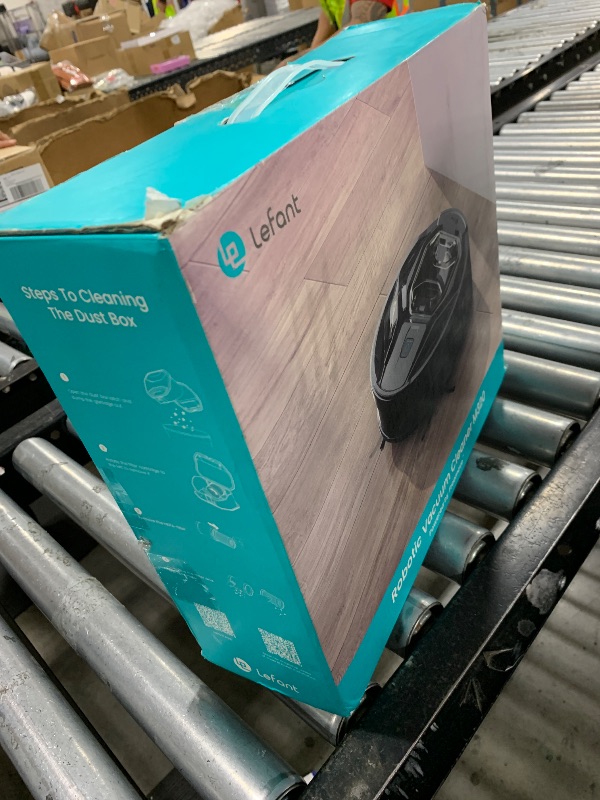 Photo 1 of Lefant M320 Robot Vacuum Cleaner Featuring Carpet Detection, 6000Pa Powerful Suction, 210 Minutes runtime, Making it Ideal for Hard Floors and pet Hair, Black.