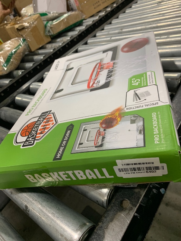 Photo 1 of Mini Basketball Hoop Set for Kids, Wall Mount Basketball Hoop with 4 Small Replacement PVC 6" Basketballs, ABS Backboard Large Metal Dunk Rim Goal Sport Party Pool Activity Toys Gifts for Adults