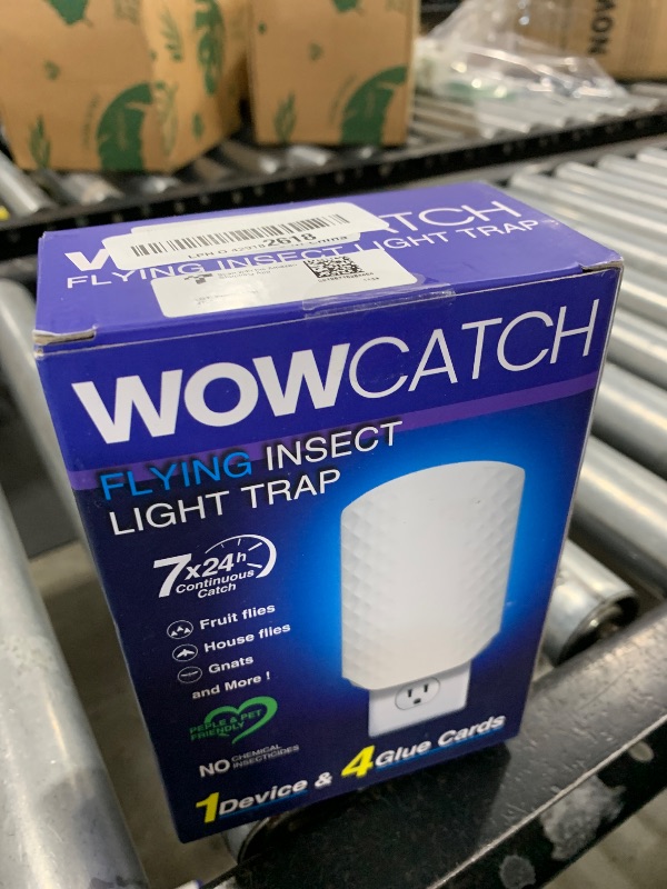 Photo 1 of WowCatch Flying Insect Trap for Indoors, Bug Killer Light Trap for Fruit Flies, Gnats, Moths, and Houseflies, 1 Device + 4 Refills, Best Fly Traps for Home, Kitchen, Bedroom, Plant Area, Garages