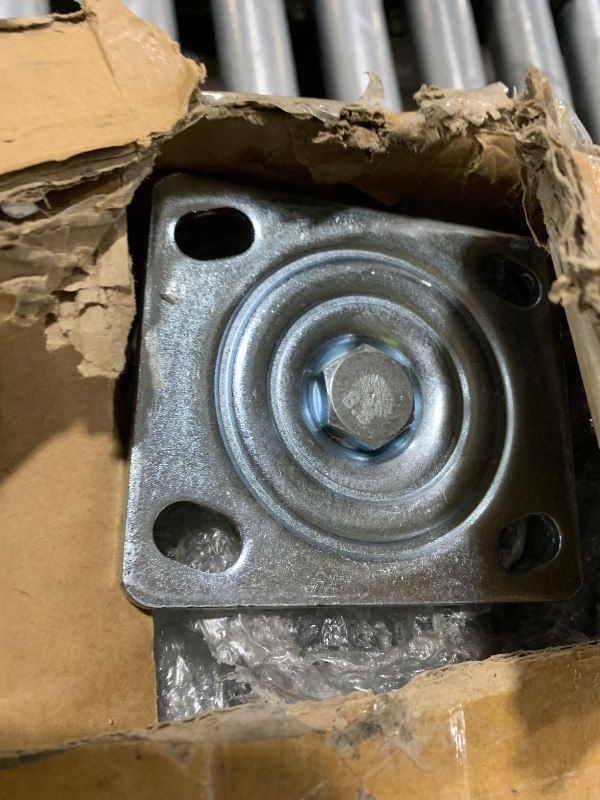 Photo 1 of W B D WEIBIDA Heavy Duty Casters Set of 4, 6 Inch Industrial Locking Caster Wheels with 4800 LBS, No Noise Polyurethane Wheel on Steel Hub Swivel Plate Caster for Tool Cart, Workbench(4 Brake)