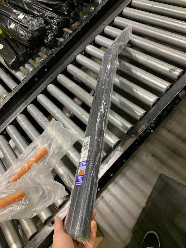 Photo 1 of PVC Slide-On Door Bottom | Adjustable Plastic Weatherstrip Door Bottom with Drip Cap | 3 Feet (36-Inch) | for 1 3/4” Doors | Black | Fits Gaps 3/8” to 7/8” | Made in The USA
