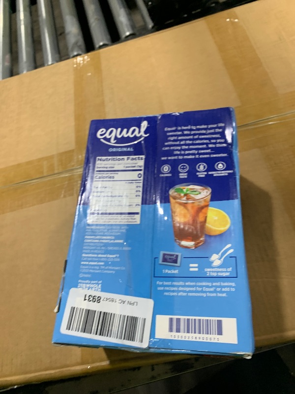 Photo 1 of EQUAL 0 Calorie Sweetener, Aspartame and Acesulfame-K Sweetener Packets, Zero Calorie Sugar Alternative, Erythritol Free, 800 Ct (Pack of 1)