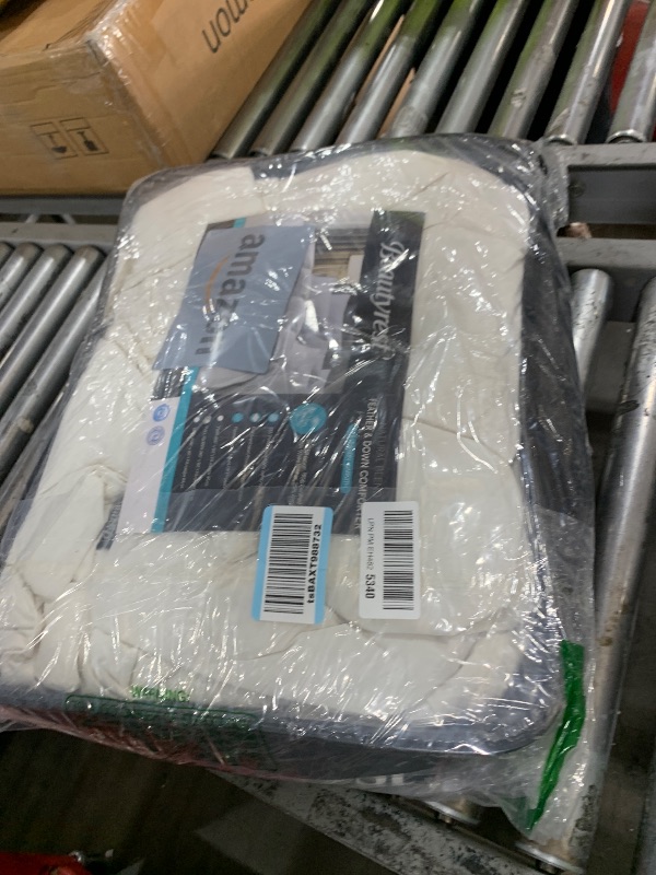 Photo 1 of Beautyrest All Season White Down and Feather Comforter Full/Queen Size -Medium Weight Down Duvet Insert Pure Cotton Cover with Corner Tabs