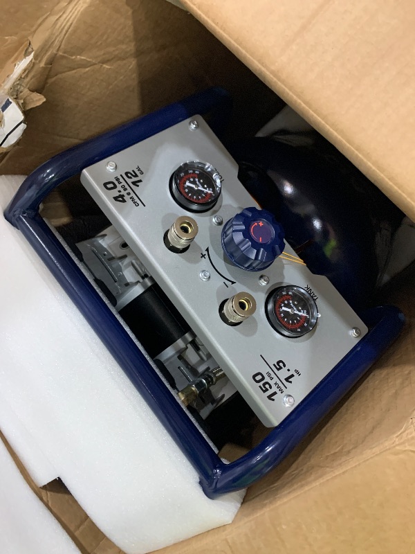 Photo 1 of Stealth 12 Gallon Ultra Quiet Air Compressor, 1.5 HP Oil-Free Peak 150 PSI 68 Decibel,5 CFM @ 40 PSI 4 CFM @ 90 PSI Silent Portable Long Life Electric Air Compressor W/Wheel for Garage