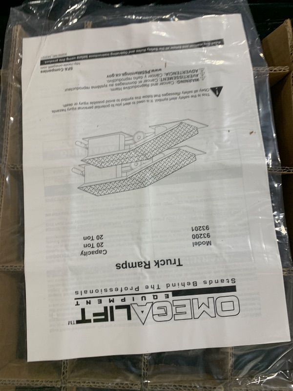 Photo 1 of Omega 93201 Black Wide Truck Ramp - 20 Ton Capacity