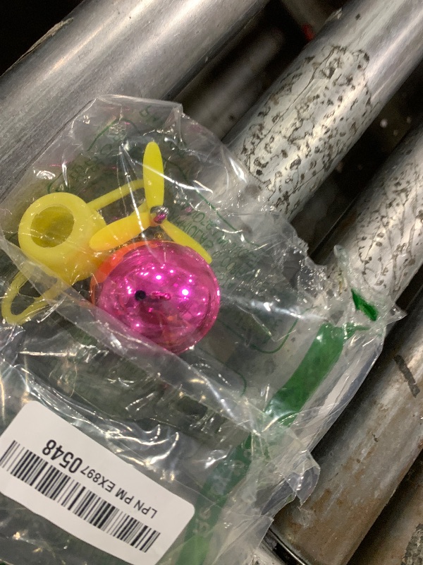 Photo 1 of wonuu Rubber Duck Toy Car Ornaments Yellow Duck Car Dashboard Decorations Squeeze Duck Bicycle Horns with Propeller Helmet (Bright Rose-Light)