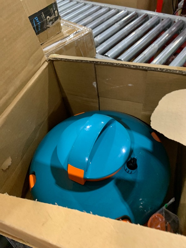 Photo 1 of LVKE L1 Cordless Robotic Pool Cleaner, Pool Vacuum for Above Ground Pools with Obstacle-Crossing, 70 Mins Runtime, 40W Powerful Suction, Auto-Parking, Ideal for Flat Pools up to 38 Feet, Orange