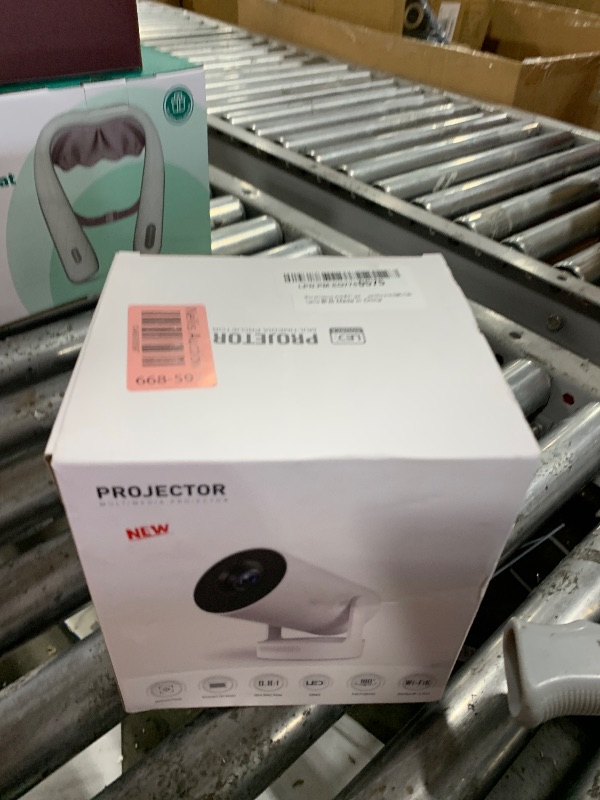 Photo 1 of ?Electric Focus?Mini Portable Projector with 4K Support, Bluetooth 5.4 WIFI6, 5watt Sound Base Speaker, 260 ANSI, Android 11, 210° Rotation , Auto Keystone Correction Video Projector HY300 PLUS