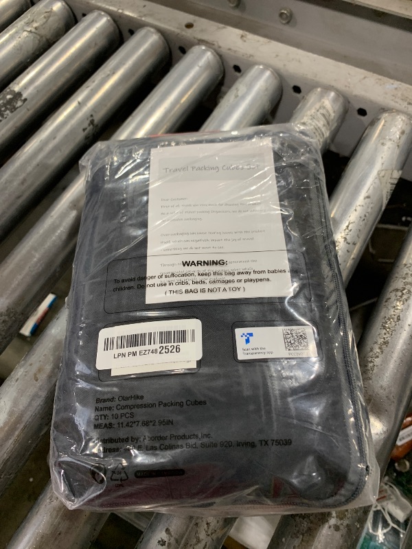 Photo 1 of 10 Set Compression Packing Cubes for Travel Essentials,Compressible Expandable Packing Cubes for Suitcase,OlarHike Luggage Organizer Bags for Travel,Handy Helper for Organizing Clothes(Black)