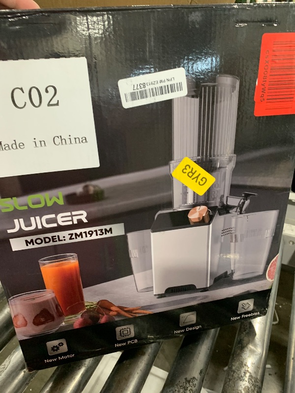Photo 1 of WHUTO Cold Press Juicer, Juicer Machines with 4.35'' Wide Feed Chute, Stainless Steel Masticating Juicers Easy to Clean, Ergonomic Operational Panel Design, High Juice Yield, Platinum Color Knob