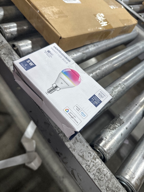 Photo 1 of Lightinginside E12 Smart Light Bulbs 50W Equiv., G16.5 RGBCW Candelabra Chandelier Ceiling Fan Smart Bulb Works with Alexa/Google Home/Smart Life, 5W 550LM, 2.4G WiFi Bluetooth Bulb, ETL Listed, 4PCS