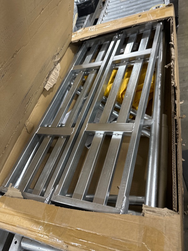 Photo 1 of Scaffolding Work Platform, Rolling Scaffolding with Wheels, Scaffold for Building Construction, Interior Painting, Home Improvement?47.2" Height, 500LBS Capacity, Silver)