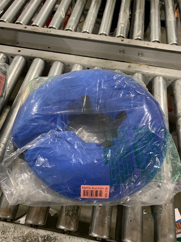 Photo 1 of BENCMATE Inflatable Dog Cone Collar Alternative, Soft Dog Cone for Small Medium Large Dogs and Cats, Neck Recovery ECollar Donut Collar After Surgery (Large+, Blue)