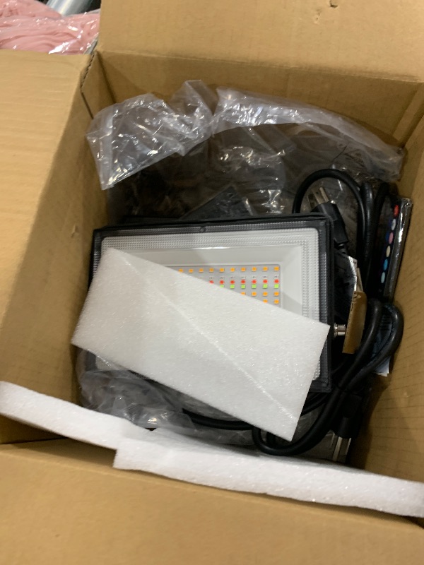 Photo 1 of Onforu 6 Pack RGB LED Flood Light Outdoor, 50W Color Changing Uplights with Remote, 2700K Warm White IP66 Stage Lighting, Landscape Floor Spotlights Indoor, Uplighting Indoor Floor Light for Christmas