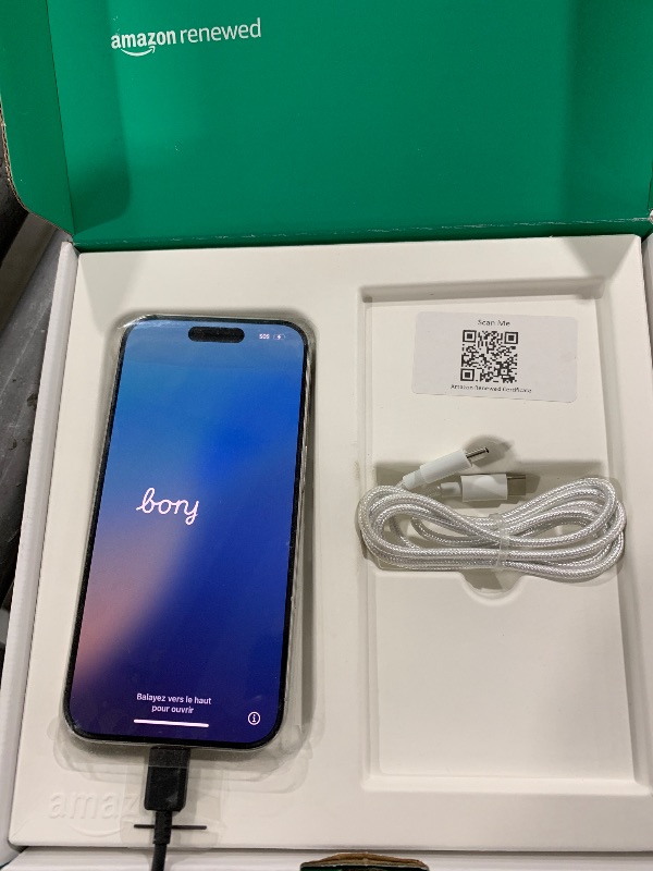 Photo 1 of Apple iPhone 15 Pro, US Version, 128GB, White Titanium - Unlocked (Renewed Premium)