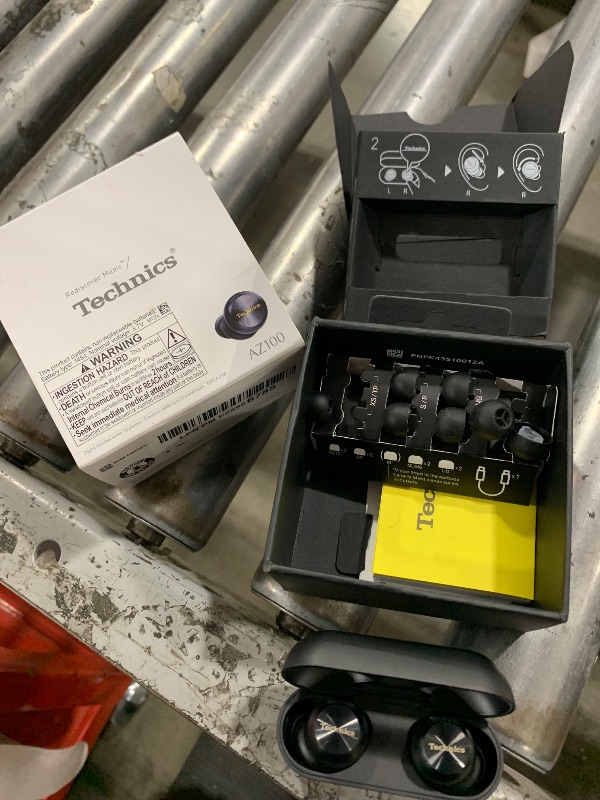 Photo 1 of Technics Reference Class Hi-Fi Wireless Earbuds, Dolby Atmos with Head Tracking, Adaptive Noise Cancelling, 3 Device Multipoint, 10-hr Battery, Wireless Charging, Improved Fit - EAH-AZ100-K (Black)