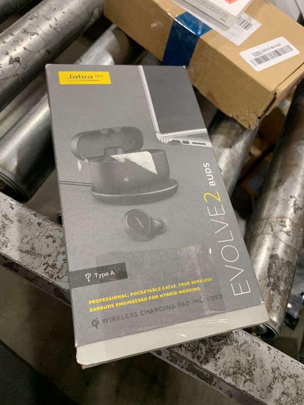 Photo 1 of Jabra Evolve2 True Wireless in-Ear Bluetooth Earbuds with Wireless Charging Pad - Active Noise Cancellation, MultiSensor Voice Technology - MS Teams Certified, Works with All Other Platforms - Black