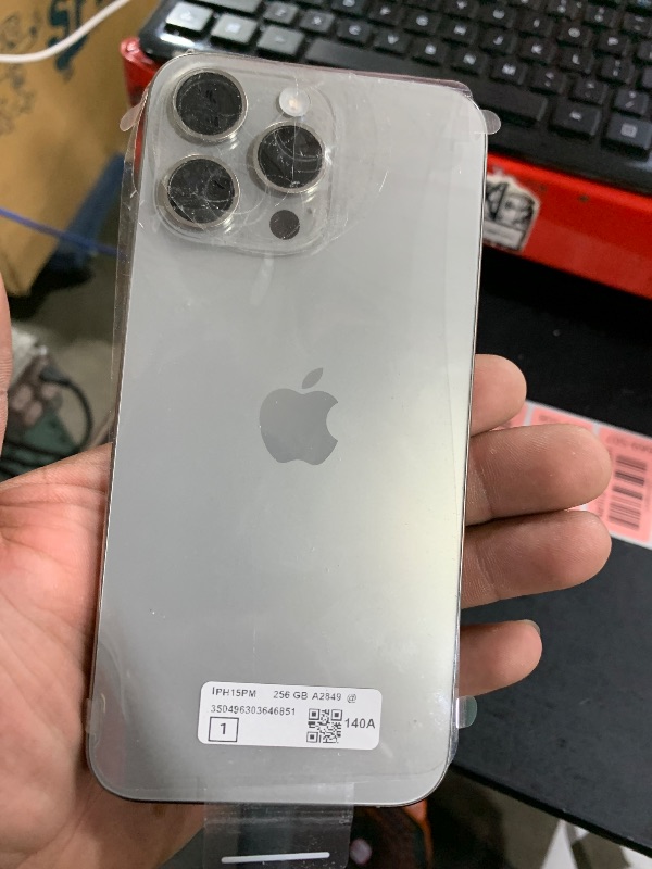 Photo 1 of Apple iPhone 15 Pro Max, 256GB, Natural Titanium - Unlocked (Renewed Premium)